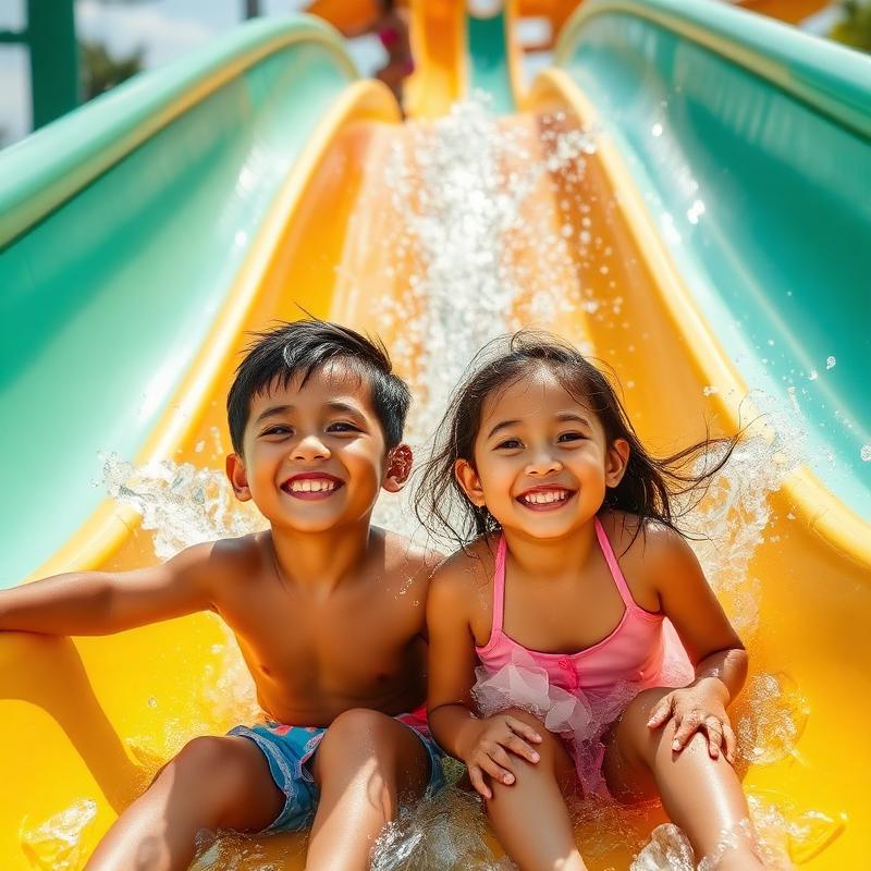 Si kecil ketagihan waterboom!